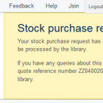 Stock Purchase Request receipt