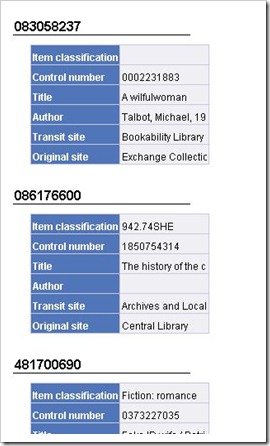 transit horiz table