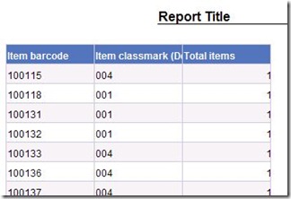 default report