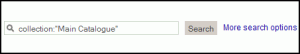 Search for collection:"Main Catalogue"