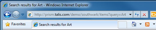The RSS icon in Internet Explorer